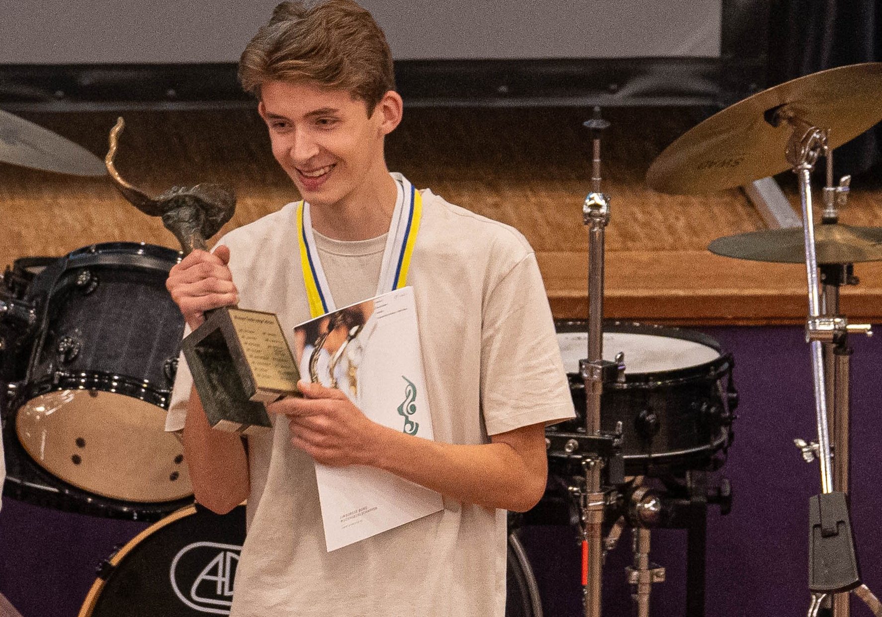 Ruud Somers, de winnaar van de Finale Jonge Solisten 2023.